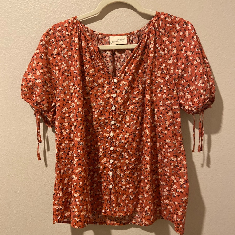 Ditzy Red Floral Blouse - Target